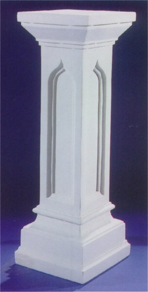 Outdoor Pedestal 27.5" High Bonded Carrara